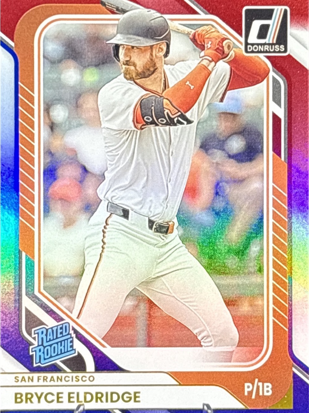 Panini Donruss Bryce Eldridge Rated Rookie Baseball Card Refractor